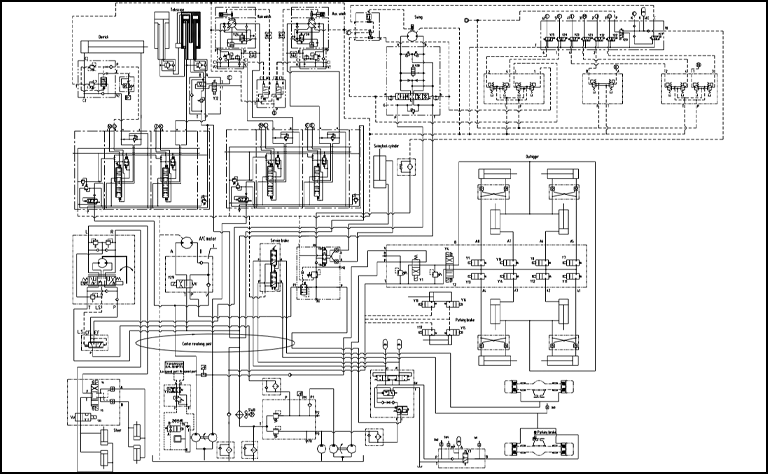 Hydraulic system maintenance drawing