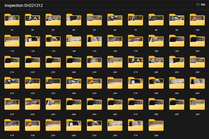 Inspection and parts photos before shipment