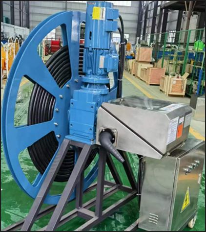Variable frequency cable reel system