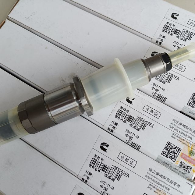 cummins fuel diesel engine spray nozzle injector assembly assy with injector push rod, fuel supply connector
